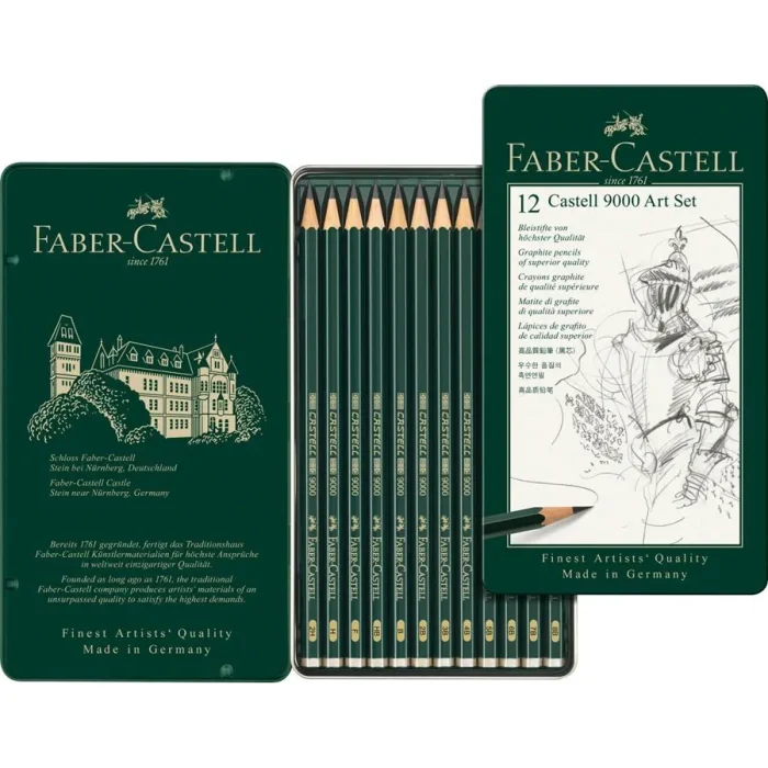 FABER CASTELL Castell 9000 graphite pencil Art Set, tin of 12 - Image 2
