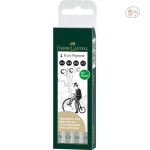 FABER CASTELL Ecco Pigment Fineliner wallet of 4, black