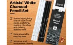 Brustro Artists’ B &W Coloured Pencils Set of 3 Whites and 3 Blacks - Image 3