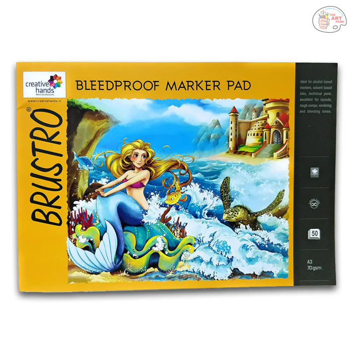 Brustro Bleedproof Marker Pad 70 GSM A3 ( Contains 50 Sheets ) - Image 2