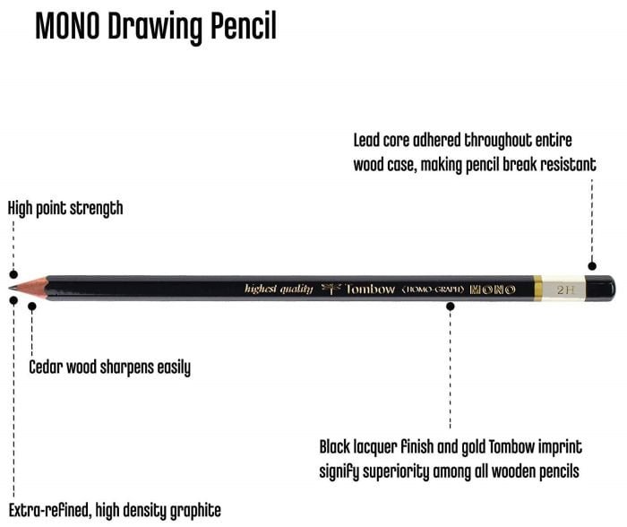 TOMBOW MONO Graphite Pencil set, 12 assorted grades, Limited Edition - Image 3