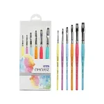 DOMS AMARIZ Candy Brush Flat Set of 6 | Sizes 2, 4, 6, 8, 10, 12 - Image 3