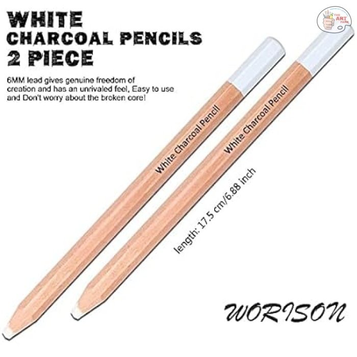 WORISON WHITE CHARCOAL PENCILS 2PCS SET - Image 5