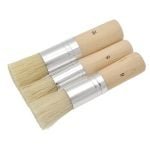 WORISON 3Pcs Stencil Brushes Set, Art Crafts Paint Brush with Pure Natural Hog Bristle. - Image 5