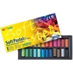Mungyo Square Soft Pastels,24 Half Size Colours,Multicolor