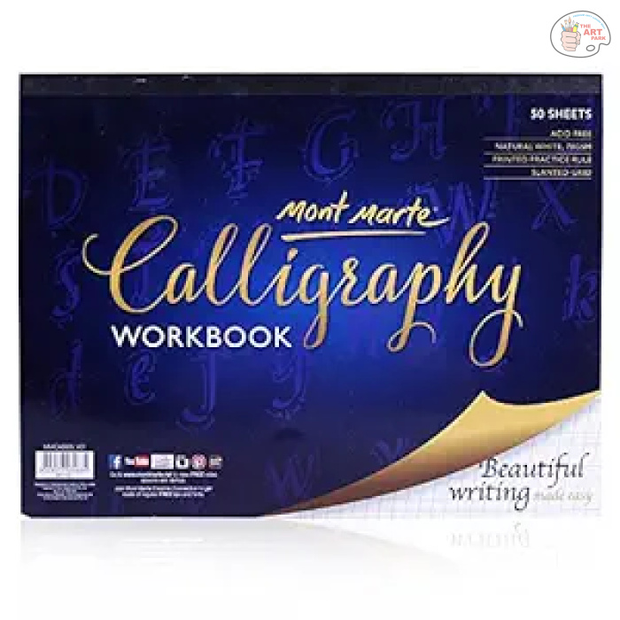 Mont Marte Calligraphy Workbook 50 Sheets, 9 x 12 Inches. Acid Free Pages with Ruled Grids. - Image 2