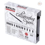 KHYATI STATIONERY REDESIGNED Steel Brush Calligraphy Dip Pens, Set of 15 Variants  - Supplies Kit - Image 4