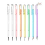 Pentel Hybrid Milky 0.8 MM Roller Gel Pen | Acid-Free | Hand Paint Design & Mandala Art Highlighting | Set of 8 (K108) - Image 2