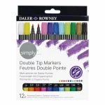 DALER-ROWNEY DOUBLE TIP MARKERS SET OF 12