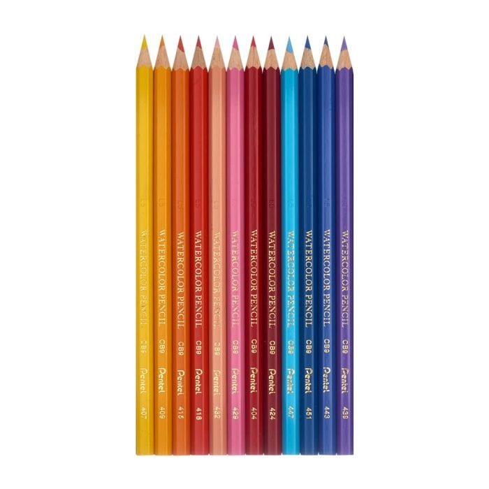 Pentel Arts WATER COLOUR PENCIL SET- Assorted (Pack of 12 Colour) - Image 4