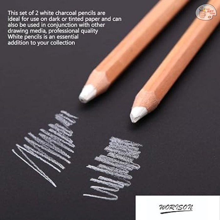 WORISON WHITE CHARCOAL PENCILS 2PCS SET - Image 4