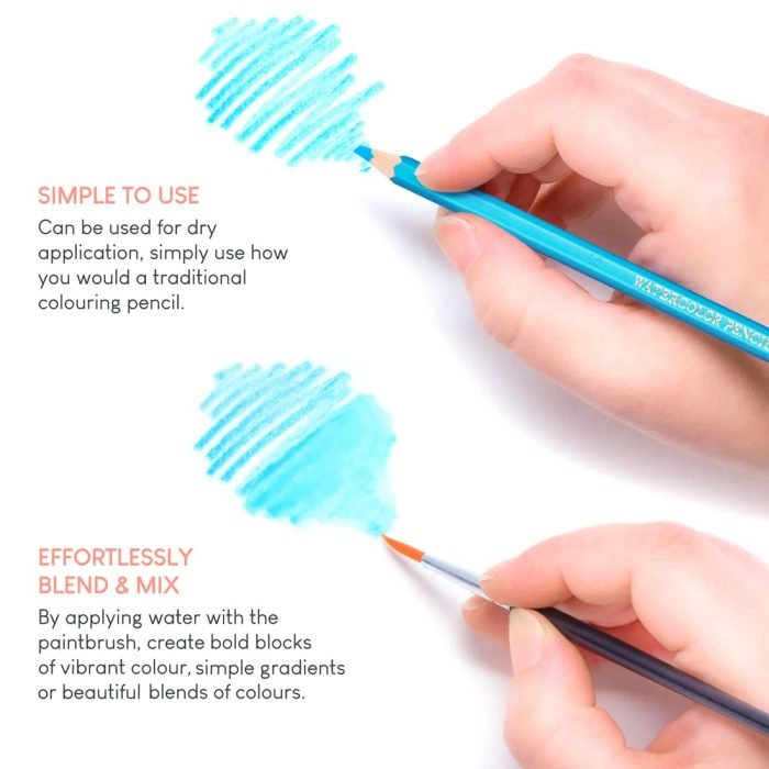 Pentel Arts WATER COLOUR PENCIL SET- Assorted (Pack of 12 Colour) - Image 5