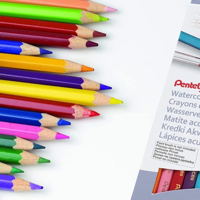 Pentel Arts WATER COLOUR PENCIL SET- Assorted (Pack of 12 Colour) - Image 2