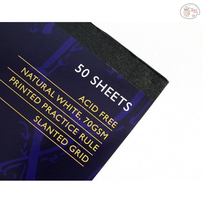 Mont Marte Calligraphy Workbook 50 Sheets, 9 x 12 Inches. Acid Free Pages with Ruled Grids. - Image 3