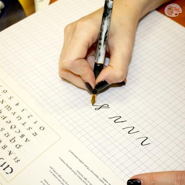 Mont Marte Calligraphy Workbook 50 Sheets, 9 x 12 Inches. Acid Free Pages with Ruled Grids. - Image 6