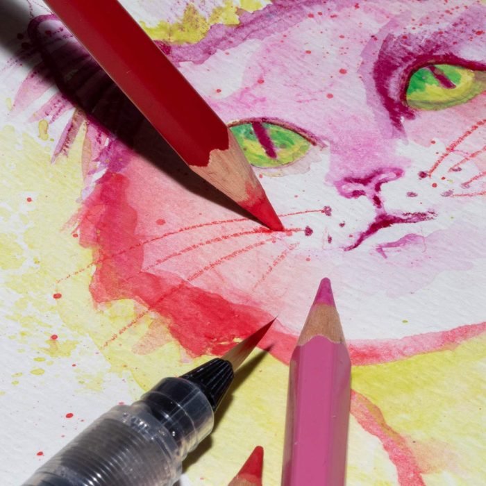 Pentel Arts WATERCOLOUR PENCIL SET- Assorted (Pack of 24 Colour) (CB9-24U) - Image 6