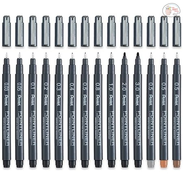 Pentel S20P Pointliner Pigment Liner Technical Drawing Fineliner Pen 0.03 - Image 3