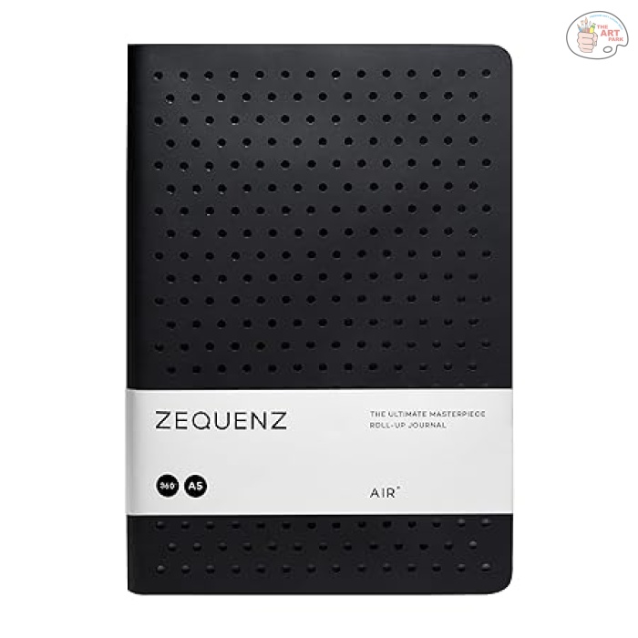Zequenz Classic 360 Degree Air Hand Bound Soft Cover A5 Size Dotted Journal Notebook Diary with Black Cover and White Premium Paper, 400 Pages for Notes Writing Doodling - Image 5