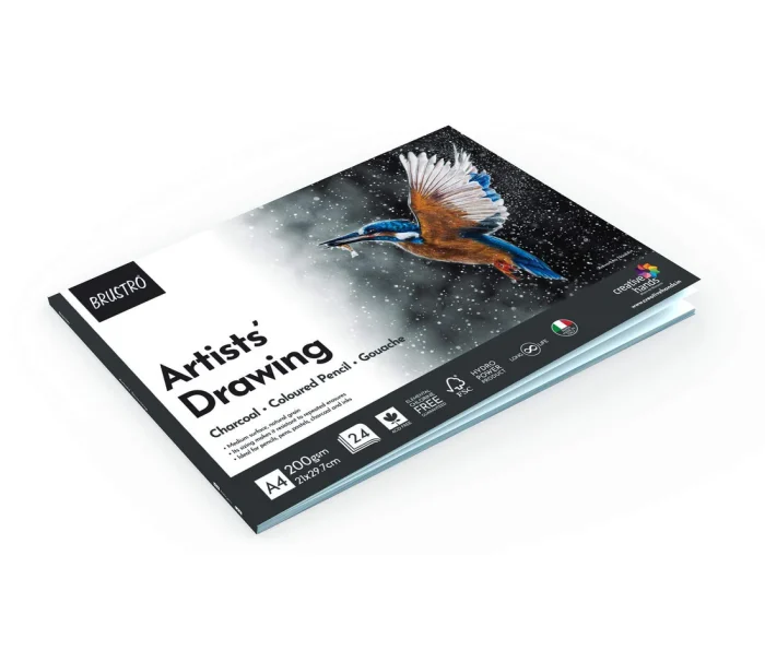 BRUSTRO Artist Drawing Glued Pad, 200 GSM, A4-24 Sheets - Image 3