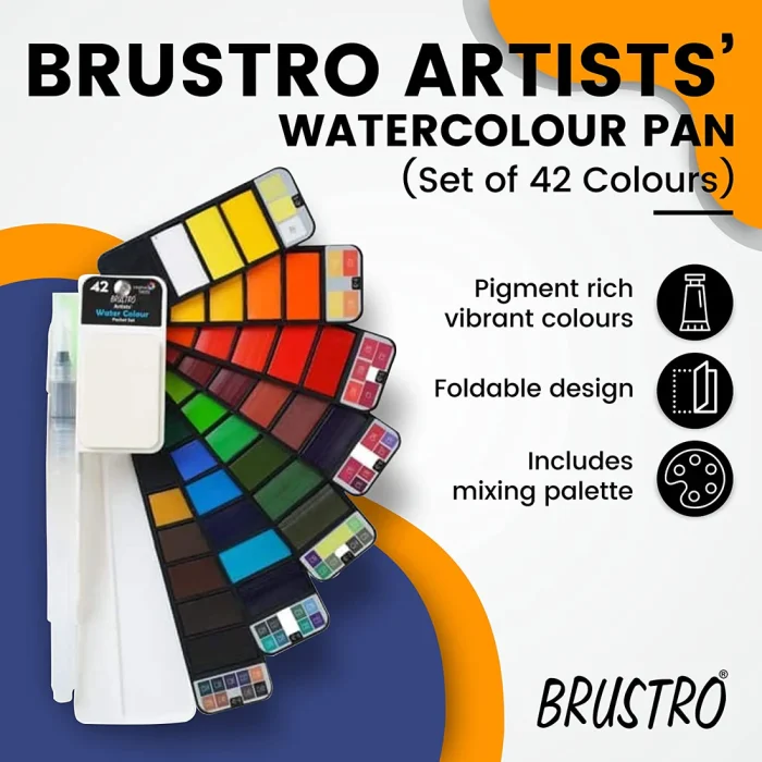 Brustro Artists ’ Watercolour Pan (Set of 42 Colours) - Image 6