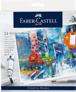 Faber-Castell creative studio Acrylic Colours 9ML Set of 24, Assorted