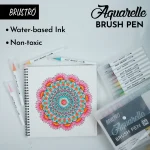 Brustro Aquarelle Brush Pen Set of 24 - Image 3