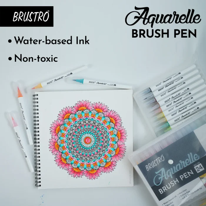 Brustro Aquarelle Brush Pen Set of 24 - Image 3