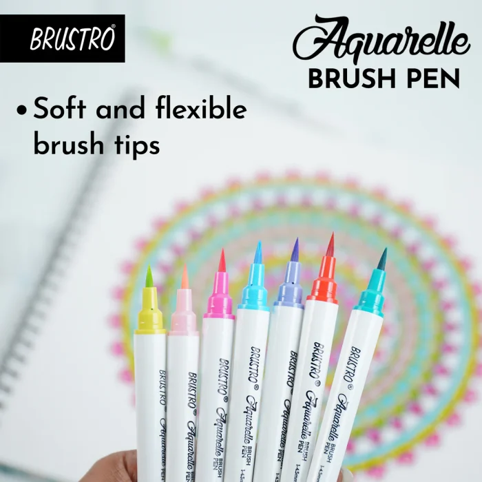 Brustro Aquarelle Brush Pen Set of 24 - Image 4