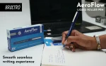 BRUSTRO AeroFlow Liquid Ink Rollerball Pens 0.5 Micro Tip  (Vibrant Blue ink) - Image 3