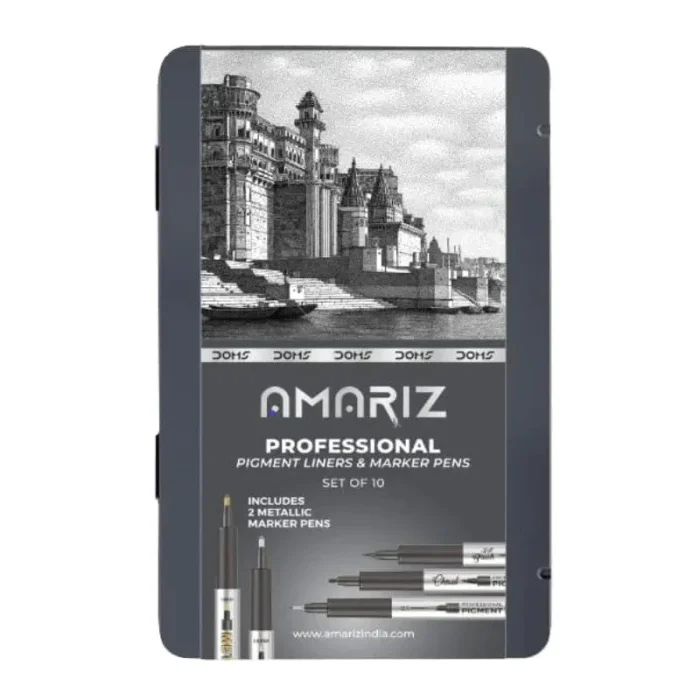 Doms Amariz Professional Pigment Liner and Marker Pen (Set of 10) - Image 3