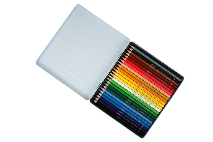 BRUSTRO Artists' Coloured Pencil Set of 24 (in Elegant tin Box) - Image 3