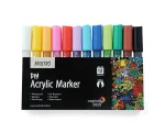 Brustro (DIY) Acrylic Marker Set of 12 Vibrant Colours 2.0MM - Image 2