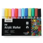 Brustro (DIY) Acrylic Marker Set of 12 Vibrant Colours 2.0MM