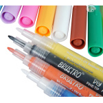 Brustro Acrylic (DIY) Fine Tip Marker Set of 12 - Basic 0.8MM for Craftworks, School Projects, and Other Presentations - Image 2