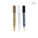 Brustro Acrylic (DIY) Marker Set of 3 - Black, White & Gold 1.0MM - Image 5