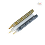 Brustro Acrylic (DIY) Marker Set of 3 - Black, White & Gold 1.0MM - Image 2