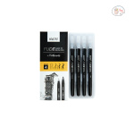 Brustro Fude Hard-tip Black Ink Brush Pen Set of 4. (Extra-fine/Fine/Medium/Bold) - Image 3