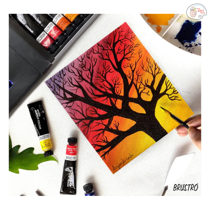BRUSTRO Artists Acrylic Colour Set of 12 Colours X 12ML Tubes - Image 2
