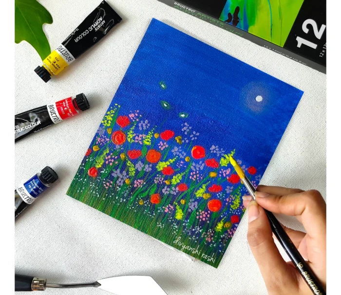 BRUSTRO Artists Acrylic Colour Set of 12 Colours X 12ML Tubes - Image 7