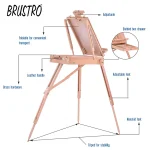 Brustro Artists' Studio Portable Wooden Box Easel - Image 2