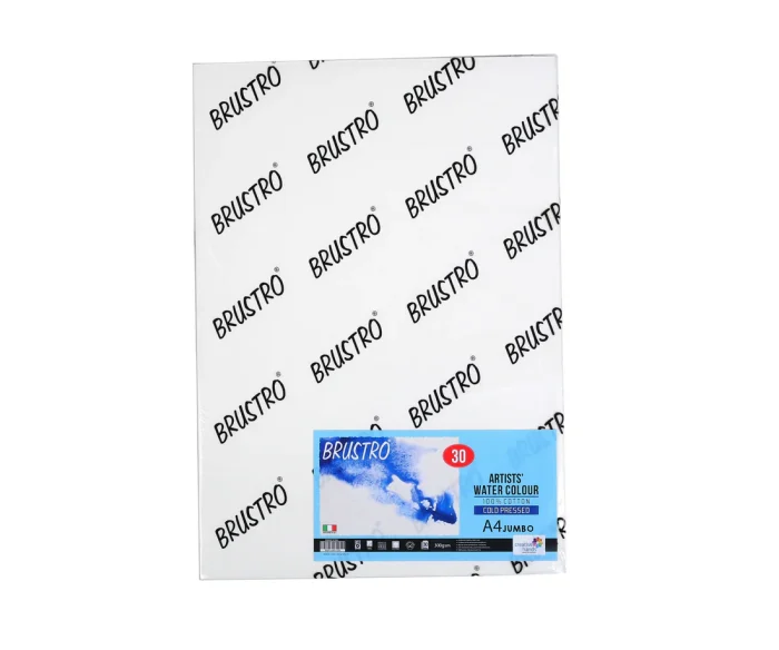 Brustro Artists' WC 100% Cotton CP 300gsm Jumbo - A4 (30 Sheets) - Image 4