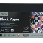 Brustro Black Paper - 200 GSM A4 (Pack of 30 Sheets)