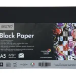 Brustro Black Paper - 200 GSM A5 Pack of 2 (40 Sheets Each Pack)