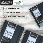 Brustro Artists Stitched Bound Sketch Book, A4 Size, 160 Pages, 110 GSM (Acid Free) - Image 2