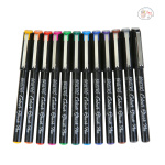 BRUSTRO Colour Brush Pens Set of 12 ( Pigment based , Hard tip brush pen ) Flexible tip for lettering and drawing techniques. - Image 5