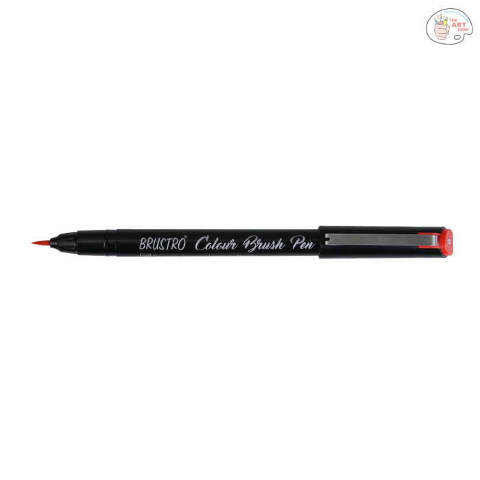 BRUSTRO Colour Brush Pens Set of 12 ( Pigment based , Hard tip brush pen ) Flexible tip for lettering and drawing techniques. - Image 6