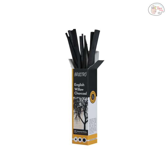 Brustro English Willow Charcoal Assorted (15 Sticks) - Image 4