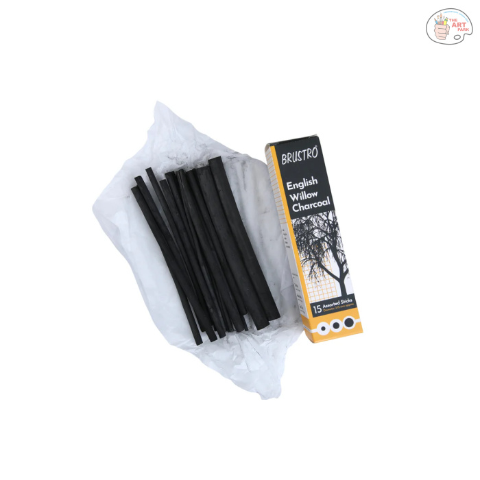Brustro English Willow Charcoal Assorted (15 Sticks) - Image 3