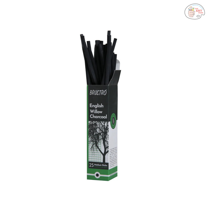 Brustro English Willow Charcoal Medium (25 Sticks) - Image 2