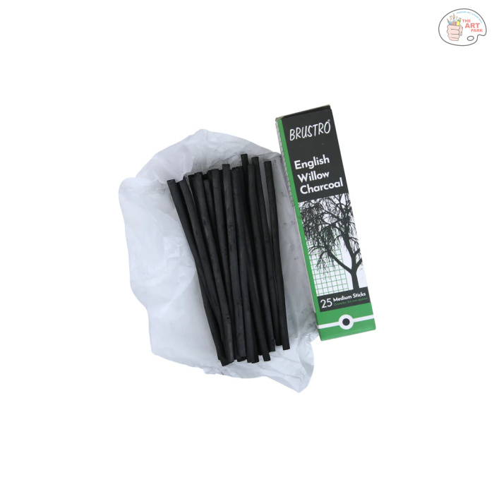 Brustro English Willow Charcoal Medium (25 Sticks) - Image 3